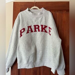 Parke Mockneck Valentine’s Day Collection Grey w/ red lettering